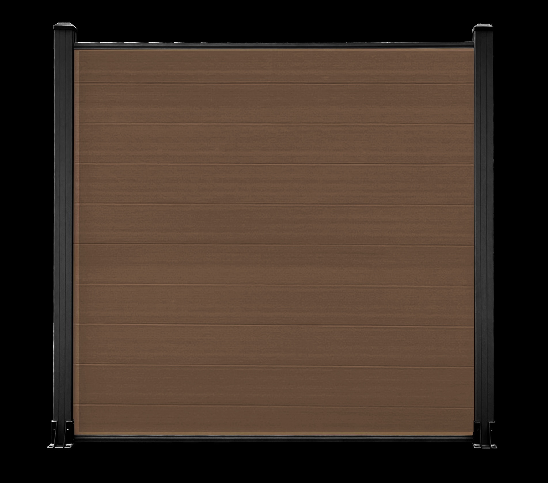 Chestnut composite fencing finish