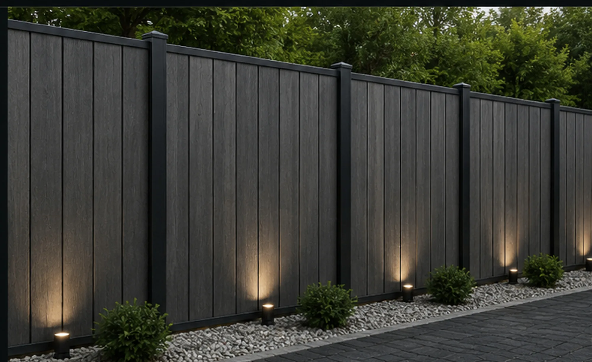 Vertical Composite Fencing Pinnacle composite fencing system